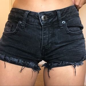 Black Jean Shorts